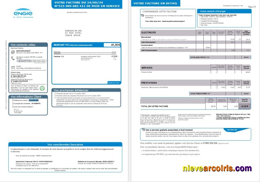 UNITED KINGDOM ENGIE business utility bill 1-2